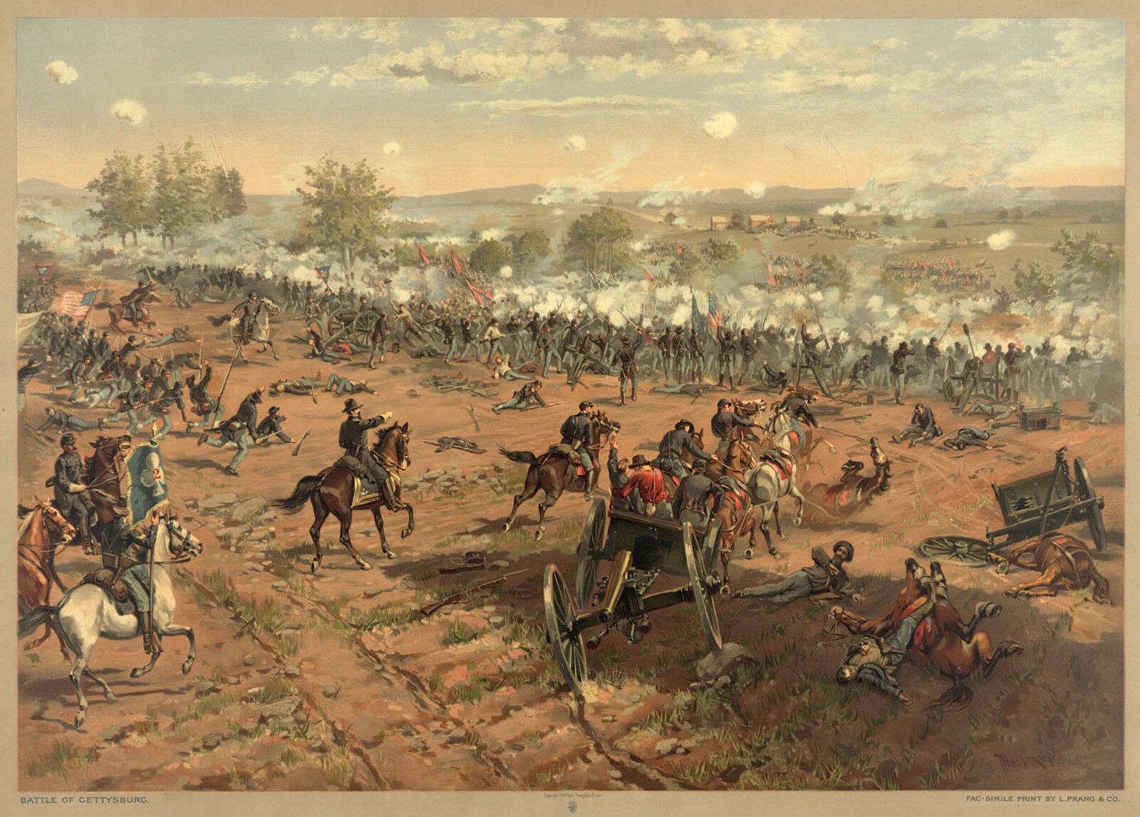 Civil War Prints and Drawings: Battle of Gettysburg,1863: Fine Art Print