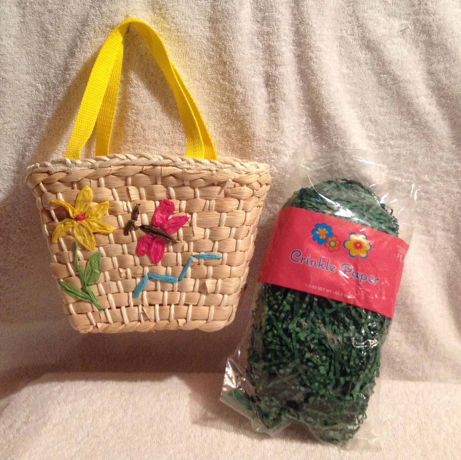 Easter,Basket,Easter Grass,Crinkle Paper,Easter Purse,Gift Bag,Straw,Spring
