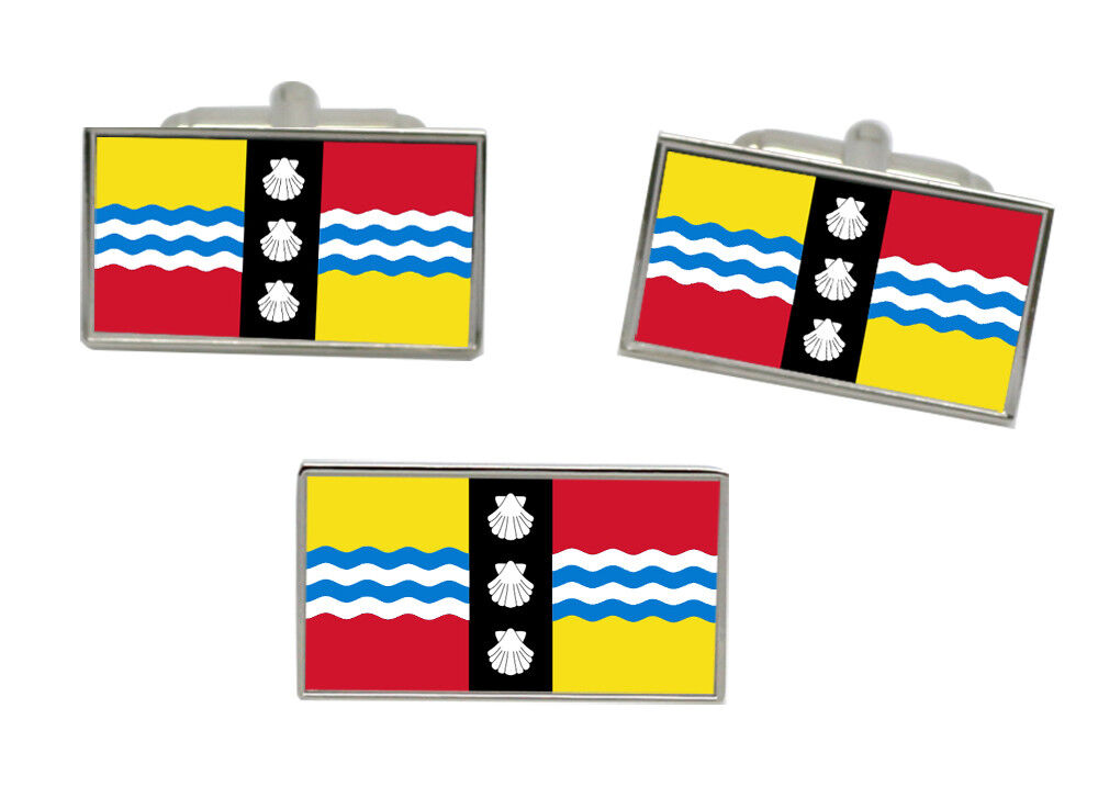 Bedfordshire (England) Flag Cufflink and Tie Pin Set
