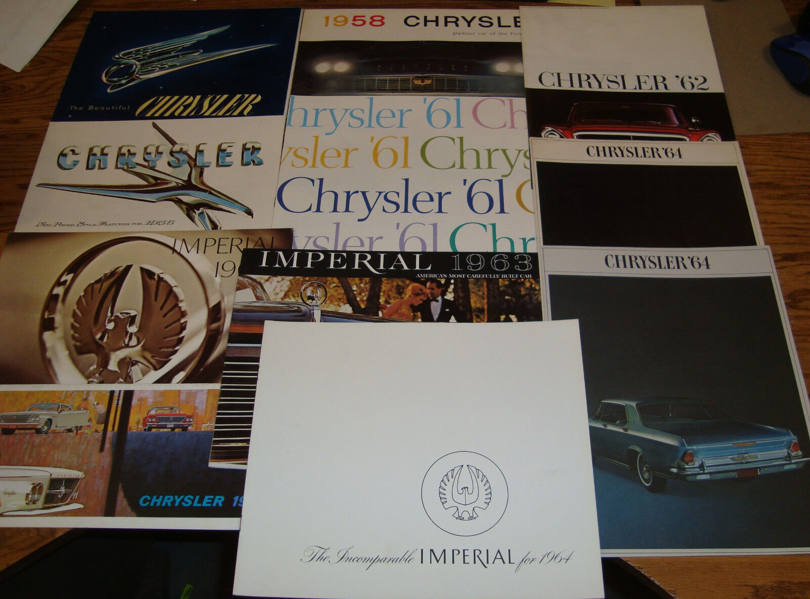 1951 - 1973 Chrysler Sales Brochure Lot of 24 56 58 61 62 63 64 65 66 67 