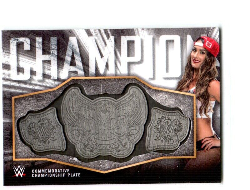 WWE Nikki Bella 2018 Topps Divas Title Belt Plate Relic Card SN 6 of 199