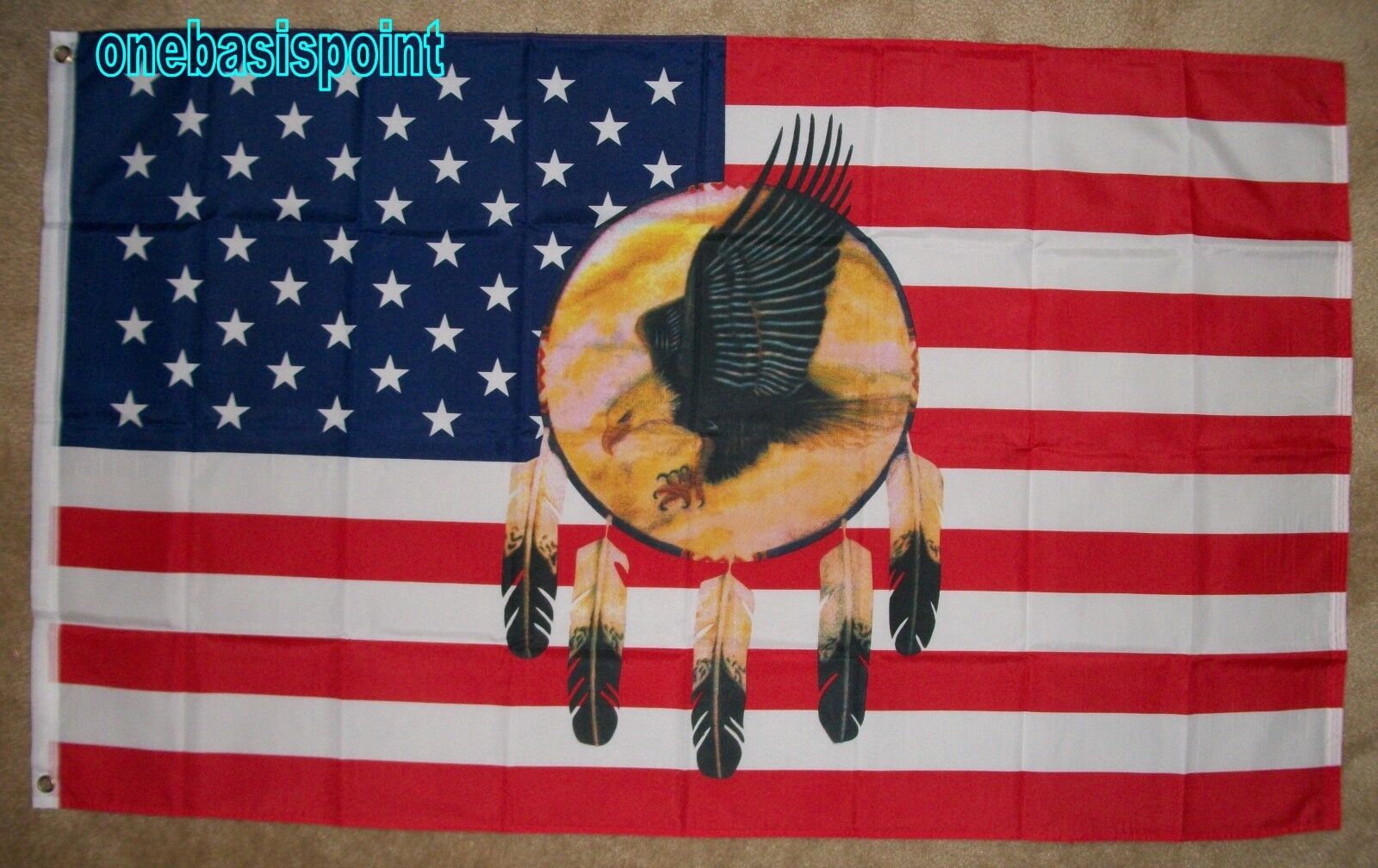 3\'x5\' USA Dream Catcher Eagle Flag Old Glory Star Spangled Banner Indian 3x5