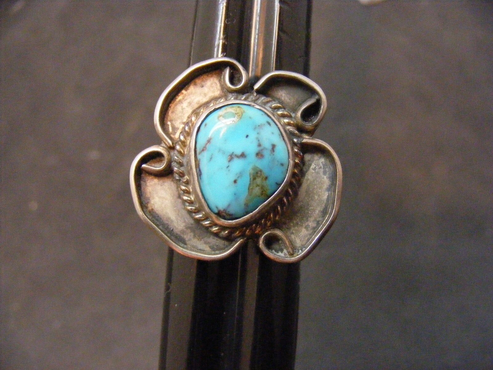 vintage old navajo pawn sterling silver turquoise ring size 7