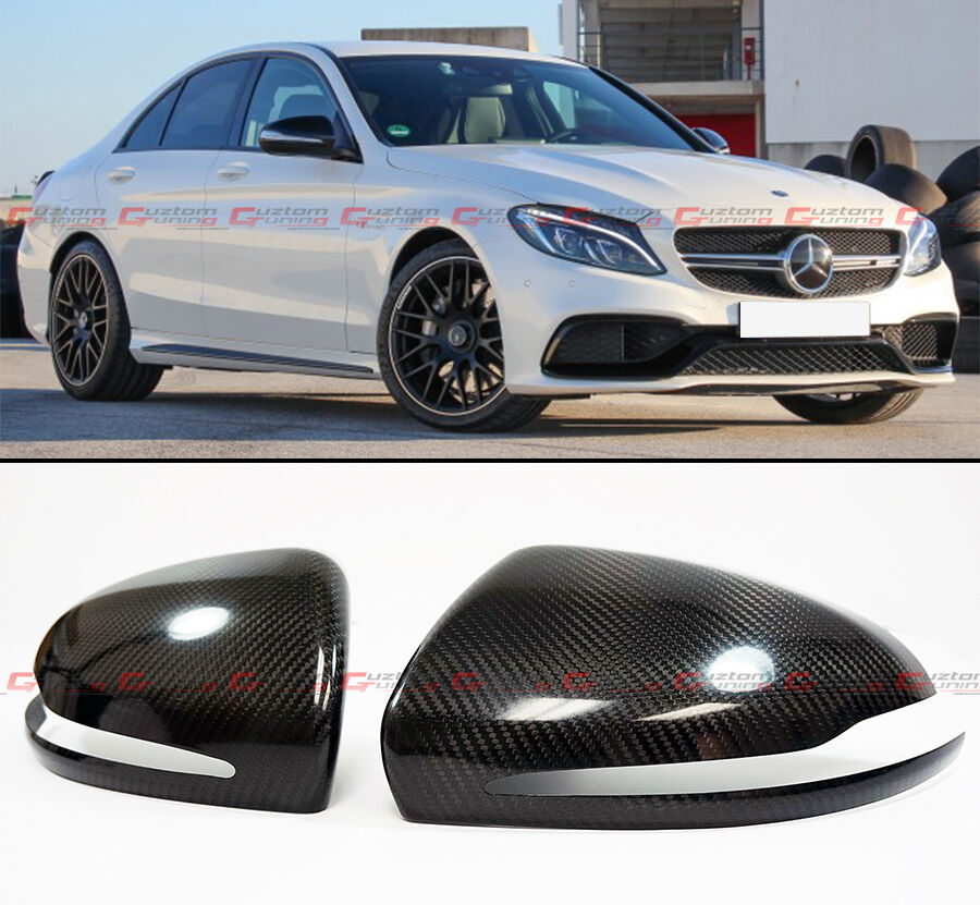 FOR 15-20 MERCEDES BENZ W222 S550 S600 S63 CARBON FIBER SIDE MIRROR COVER CAPS 