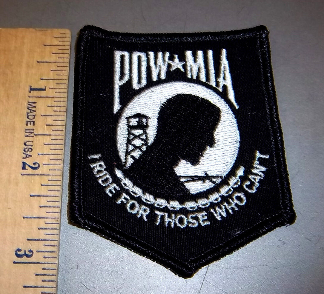 POW/MIA iron on Embroidered patch, i ride for those who cant, great patch