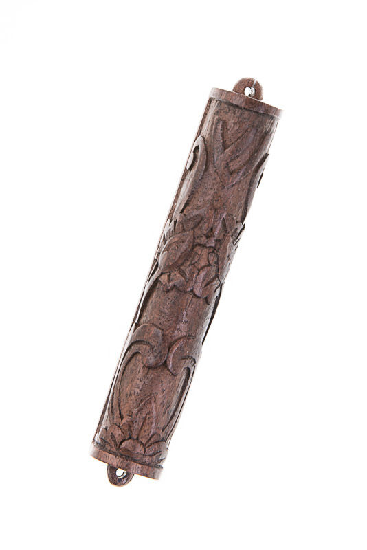Mezuzah, Exotic Wood, Hand Carved In Bali, 4.0\