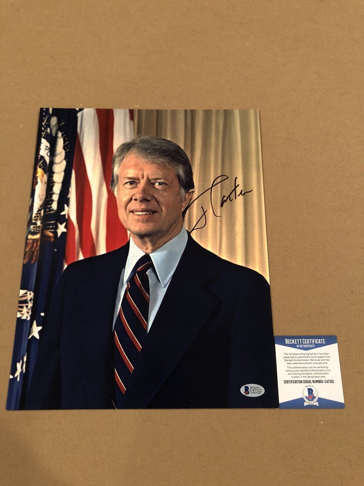 Jimmy Carter Signed 11x14 Photo United States US 39th President w/ BAS COA RARE