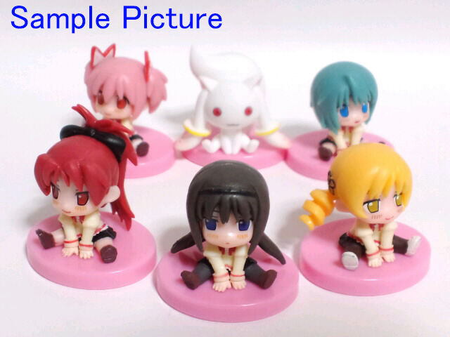 Set of 6 Puella Magi madoka Magica Mini Figure Lawson Limited JAPAN ANIME