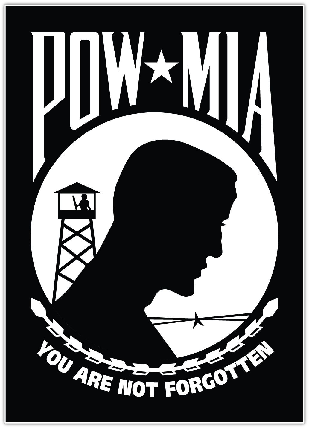 POW/MIA Powmia Vietnam War Car Bumper Window Tool Box Sticker Decal 3.5\