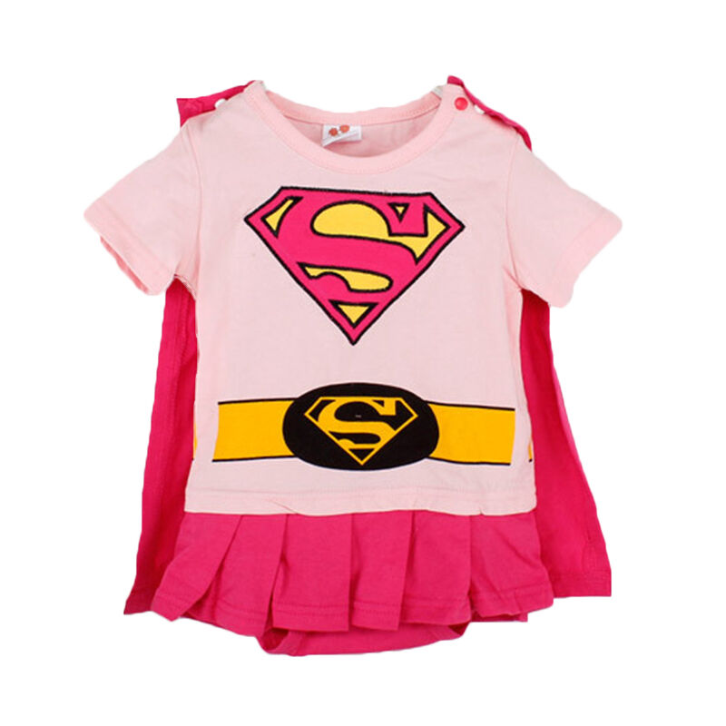 Infants Boys Girls Baby Super Hero Romper Outfit Suit Party Fancy Dress Costume