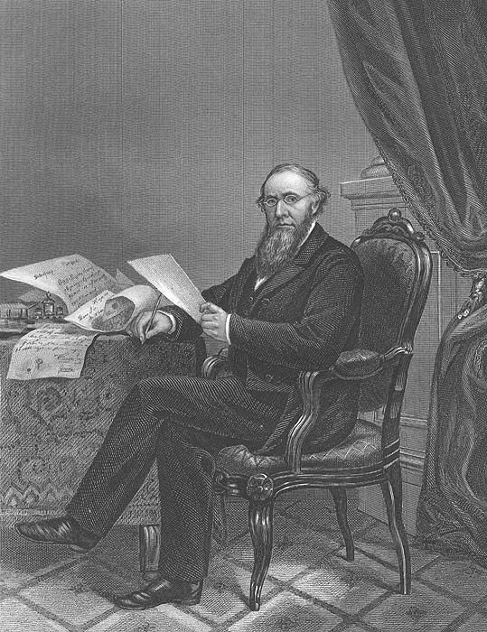 Civil War Secretary EDWIN MCMASTERS STANTON ~ Antique 1862 Art Print Engraving