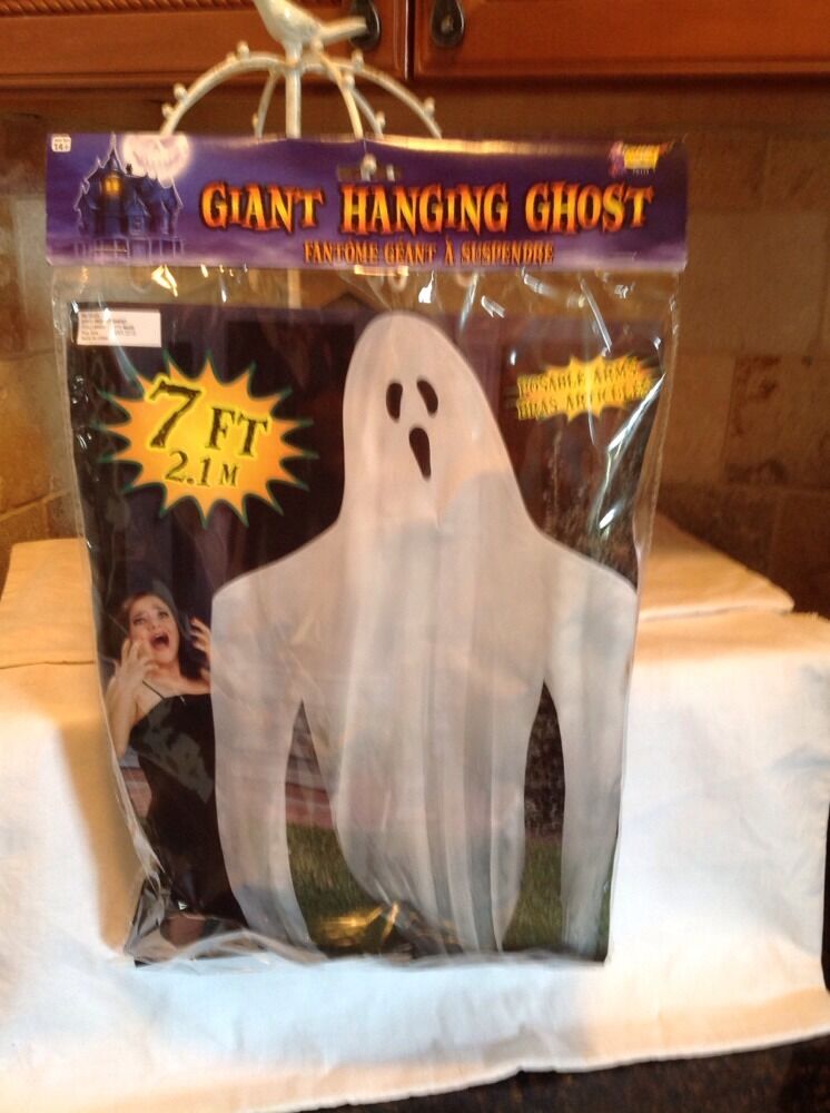 7 Foot Giant Hanging Spooky Scary Ghost Ghoul Haunted House Sheer Decor Prop