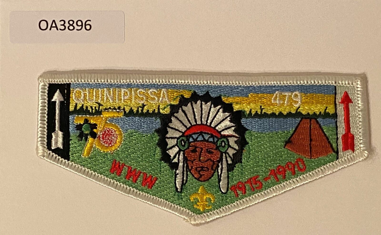 Boy Scout OA 479 Quinipissa Lodge 1990 75th Anniversary Flap