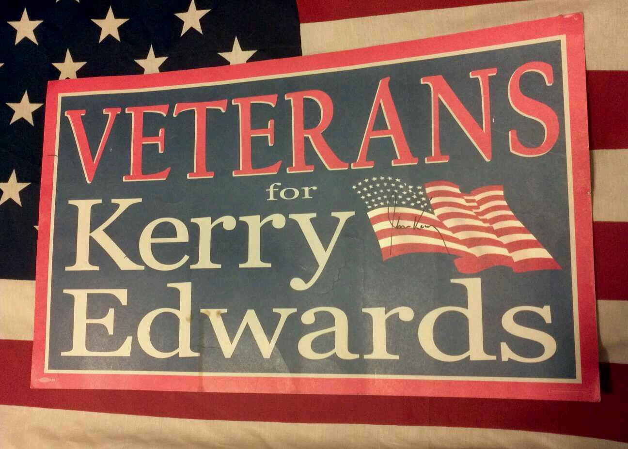 John Kerry signed Presidential campaign poster