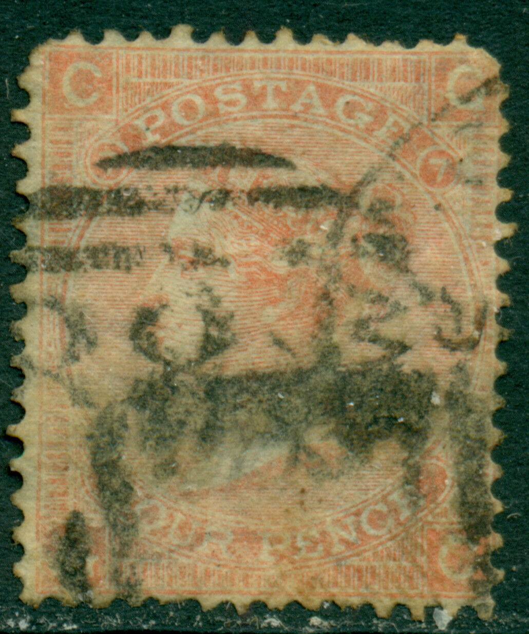 GREAT BRITAIN SG-94, SCOTT # 43a, USED, PLATE # 7, FINE, GREAT PRICE