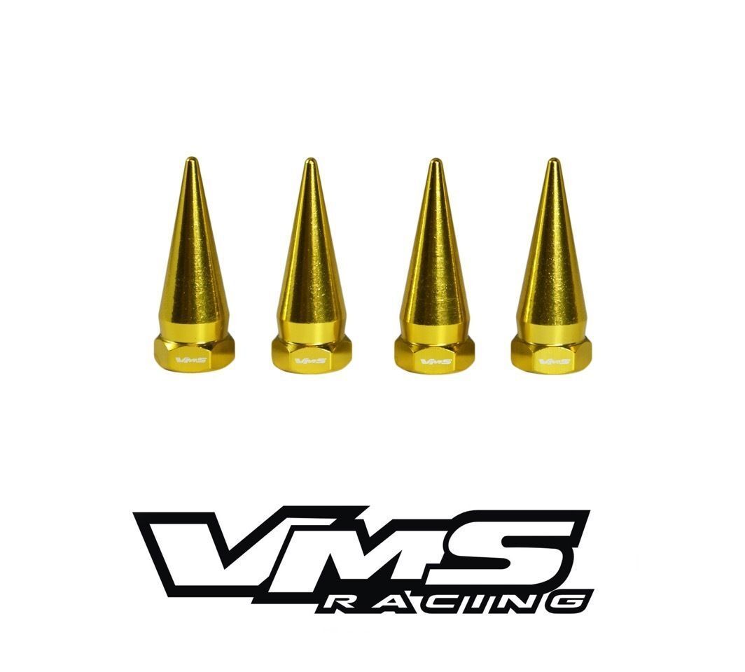 8PC VMS RACING GOLD SPIKE NUTS ENGINE DRESSUP HARDWARE M6X1.0 FOR MITSUBISHI