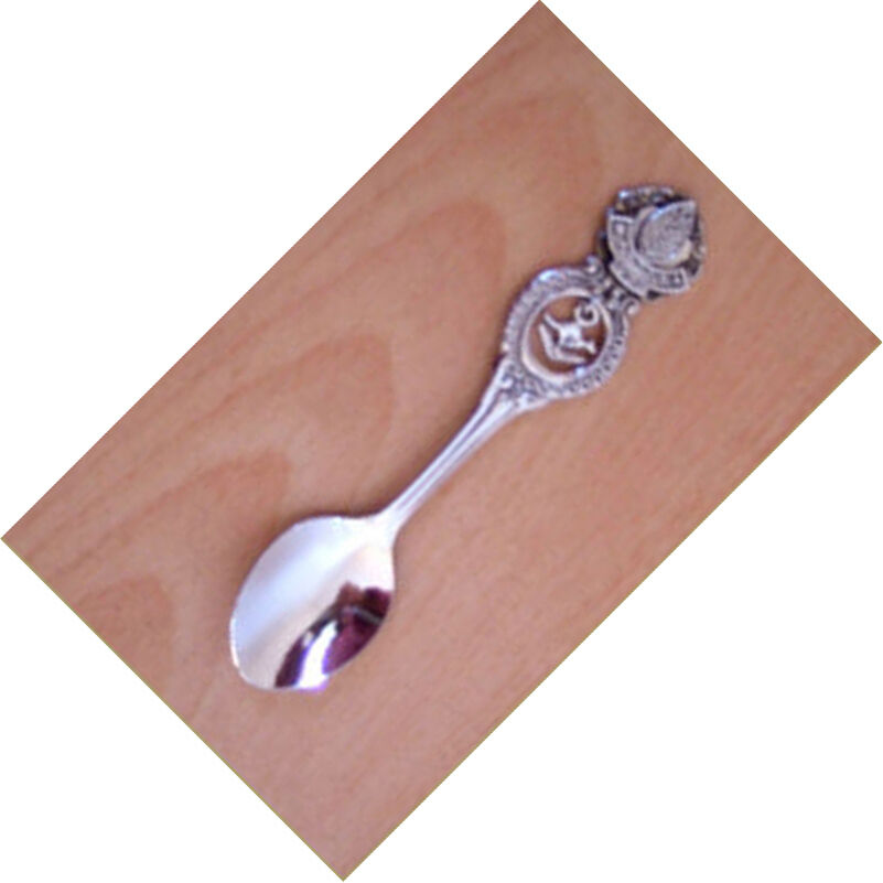 SUSPENDED KANGAROO ON BOOMERANG SILVER PLATED SPOON