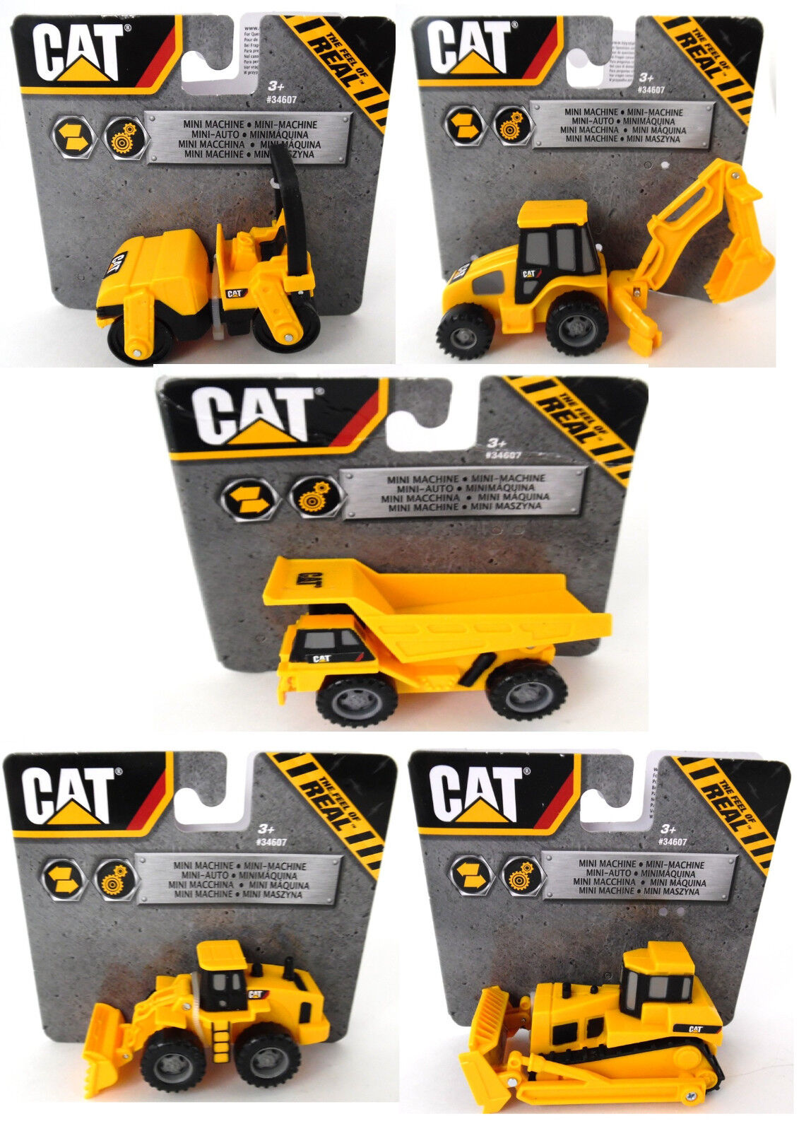 Cat Mini Machine Construction Vehicles Industrial Ages 3+ Lot of 5 Different 