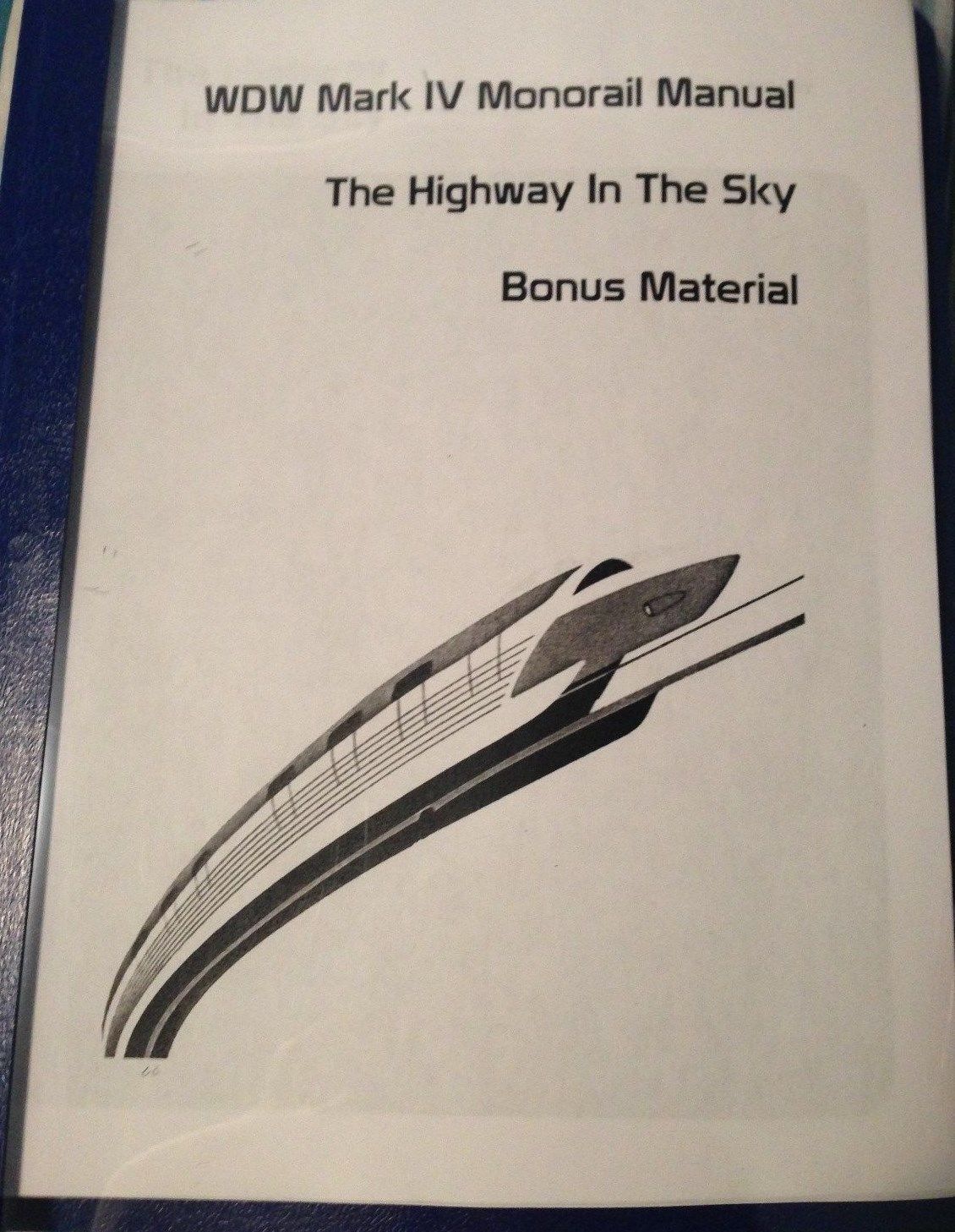Disney\'s Monorail Fact and Training guide. Standard operating procedure.