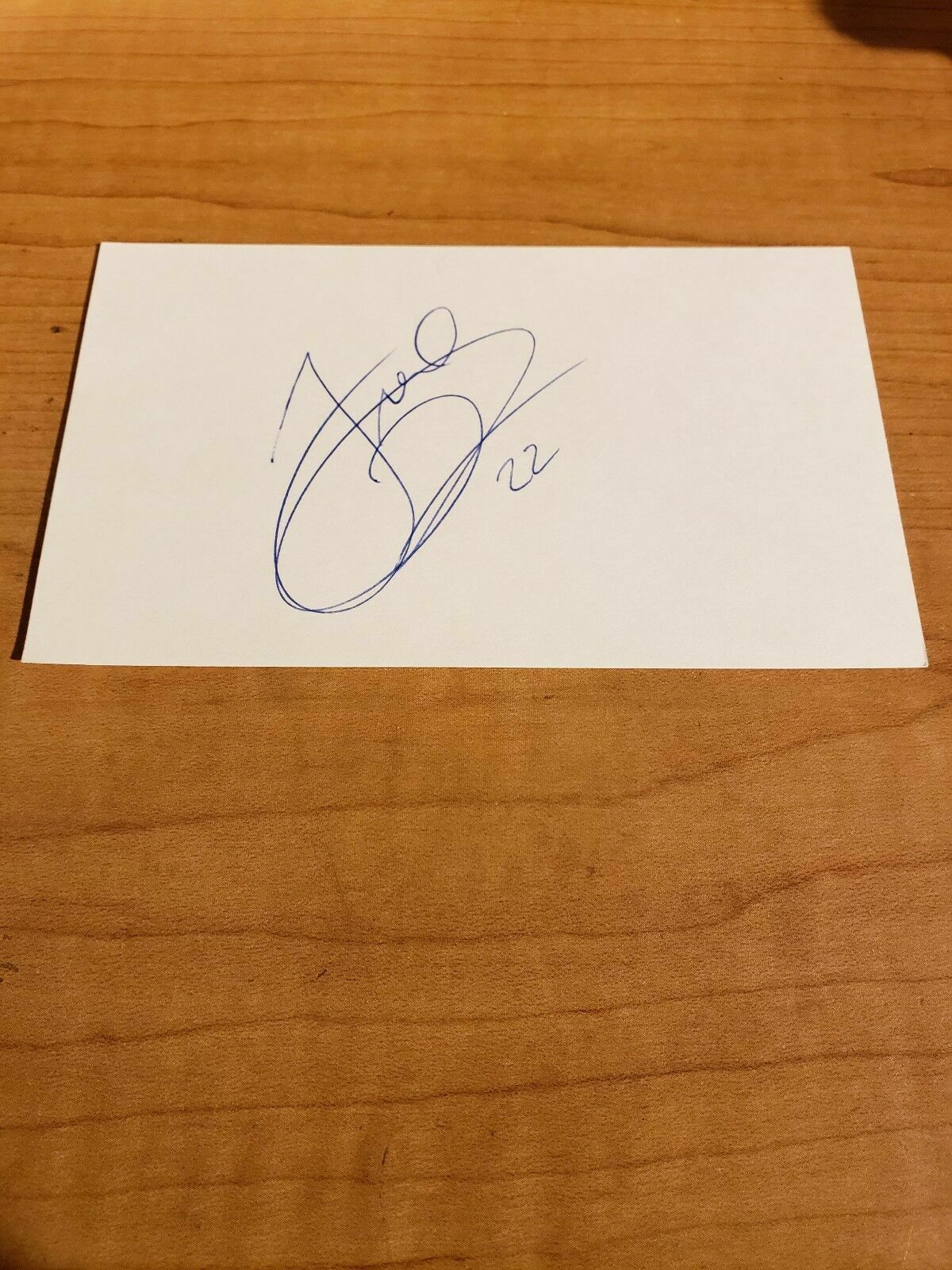 FRED THOMAS - FOOTBALL - AUTHENTIC AUTOGRAPH SIGNED INDEX CARD - A6677