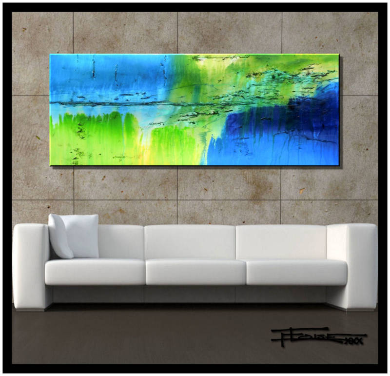 ABSTRACT CANVAS PAINTING MODERN WALL ART  Large Signed US ELOISExxx