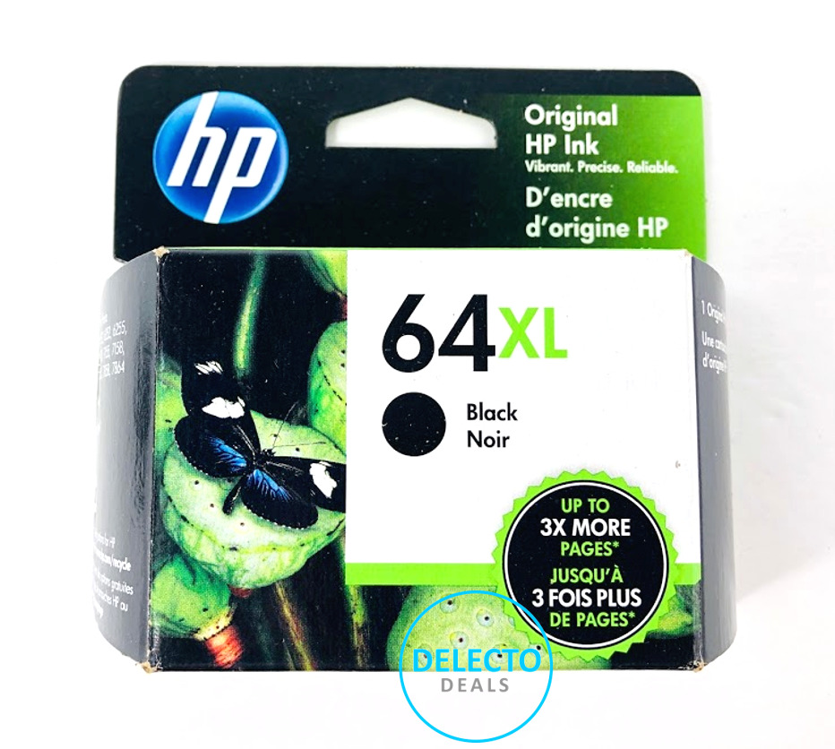 Genuine HP 64XL Black High Yield Ink Cartridge N9J92AN NEW SEALED Box 11/2022