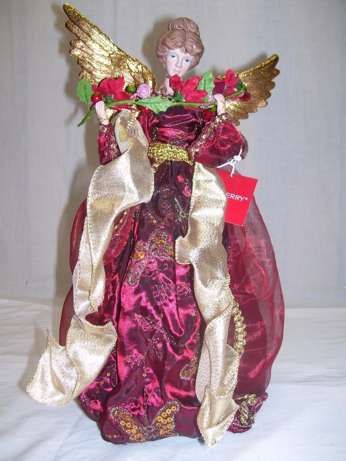 Christmas Tree Topper Angel With Gold Wings 16.5\