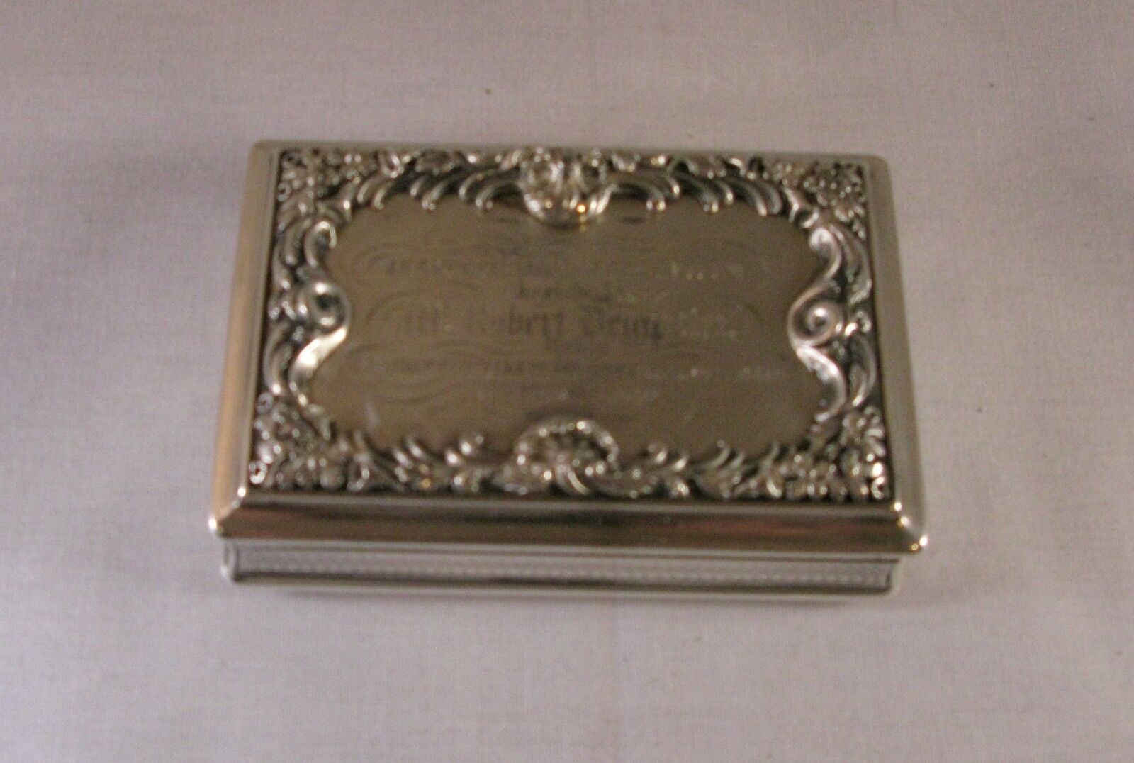 ANTIQUE STERLING SILVER SNUFF BOX BY EDWARD JOSEPH, BIRMINGHAM, 1836