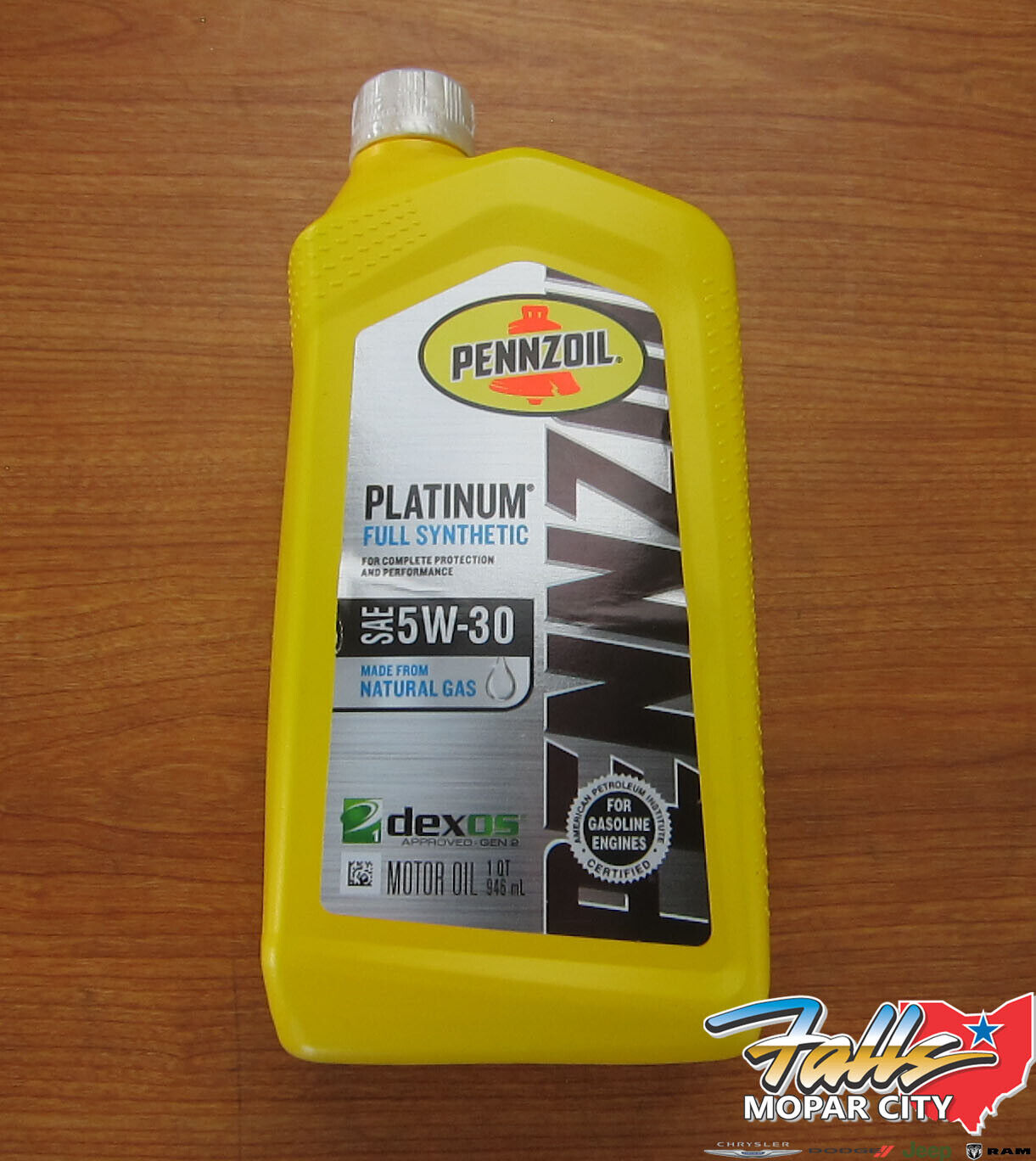 One Quart of Pennzoil SAE Platinum Full Synthetic 5W-30 Oil From Natural Gas