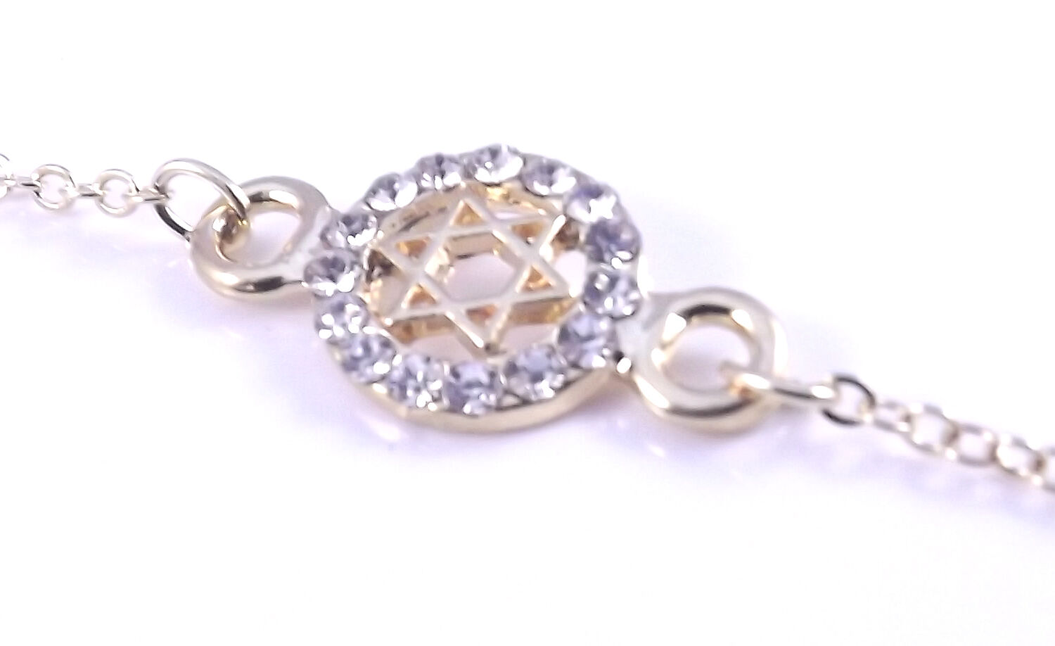 Star Of David Gold Bracelet Kabbalah Hebrew Judaica Magen Hamsa Hand Jewish