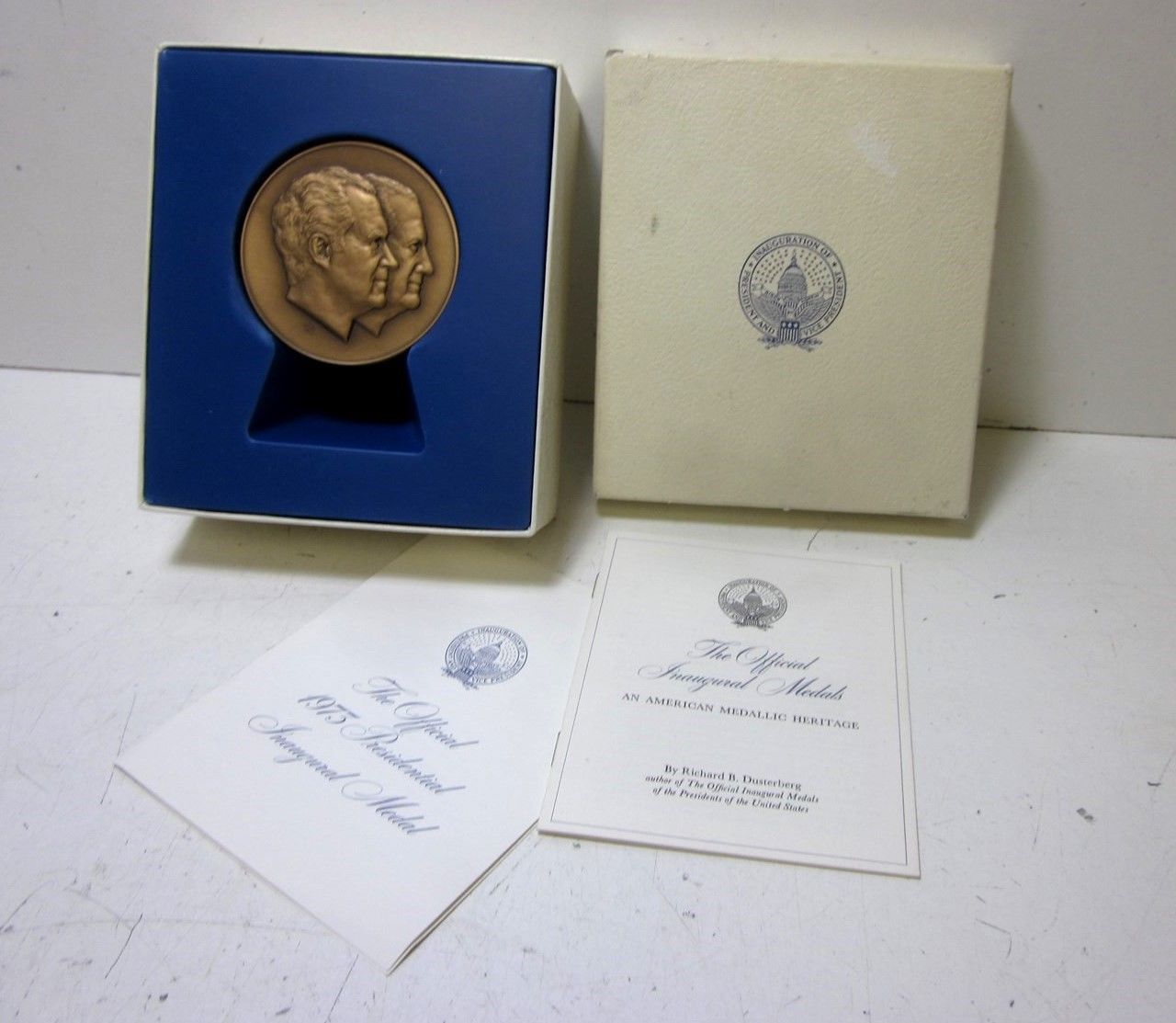President Richard Nixon 1973 Vice Agnew Inaugural Medal Bronze Franklin Mint