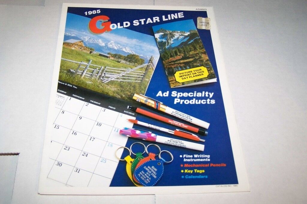 Vintage Catalog #648 - 1985 GOLD STAR LINE advertising pen catalog
