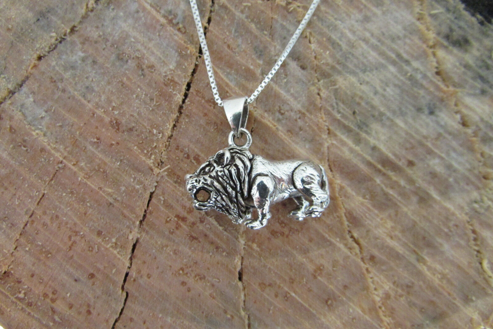 Heavy Lion Necklace Sterling Silver Pendant Stunning 925 Charm Jewelry and Chain