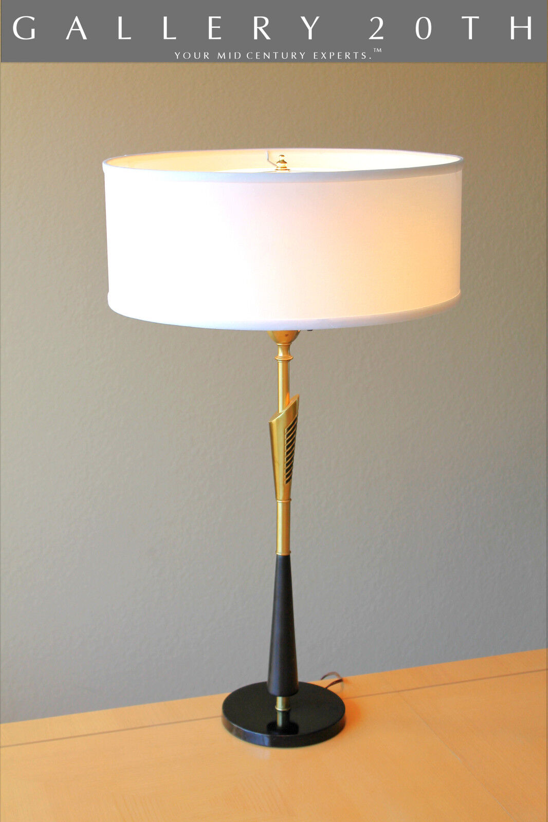 LUXURY MID CENTURY MODERN REMBRANDT TABLE LAMP Atomic Vtg 50s 60s Brass Eames