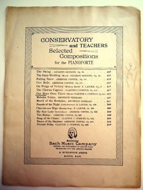 Our Boys Over There March Vintage Sheet Music 1918 Bach Music Company Piano Rare