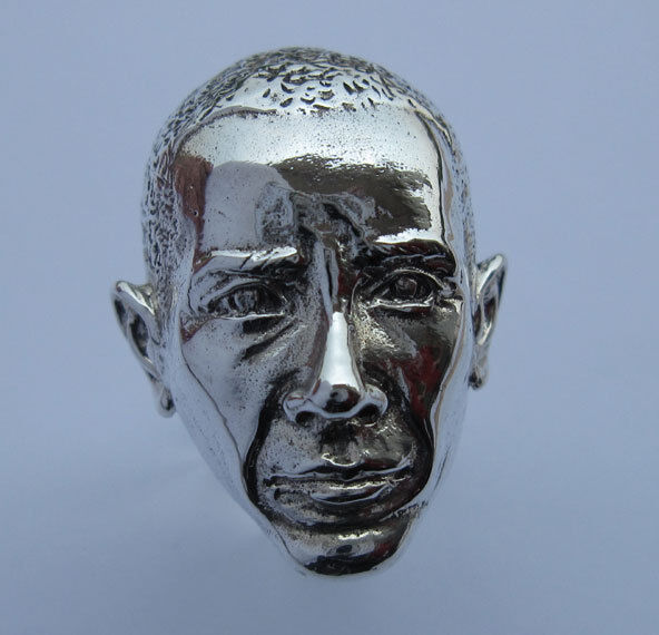 Stainless Barack Obama Ring Custom Sized First African American President R-58ss