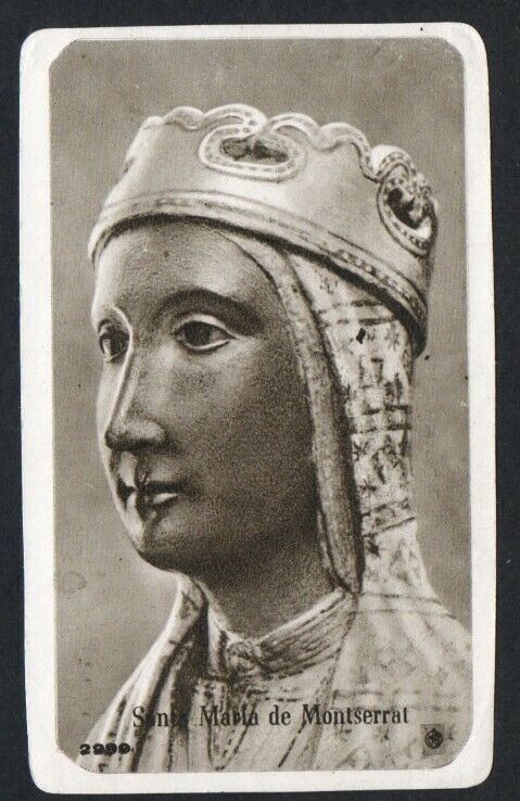 Holy card antique Virgin de Montserrat santino andachtsbild image pieuse stamp