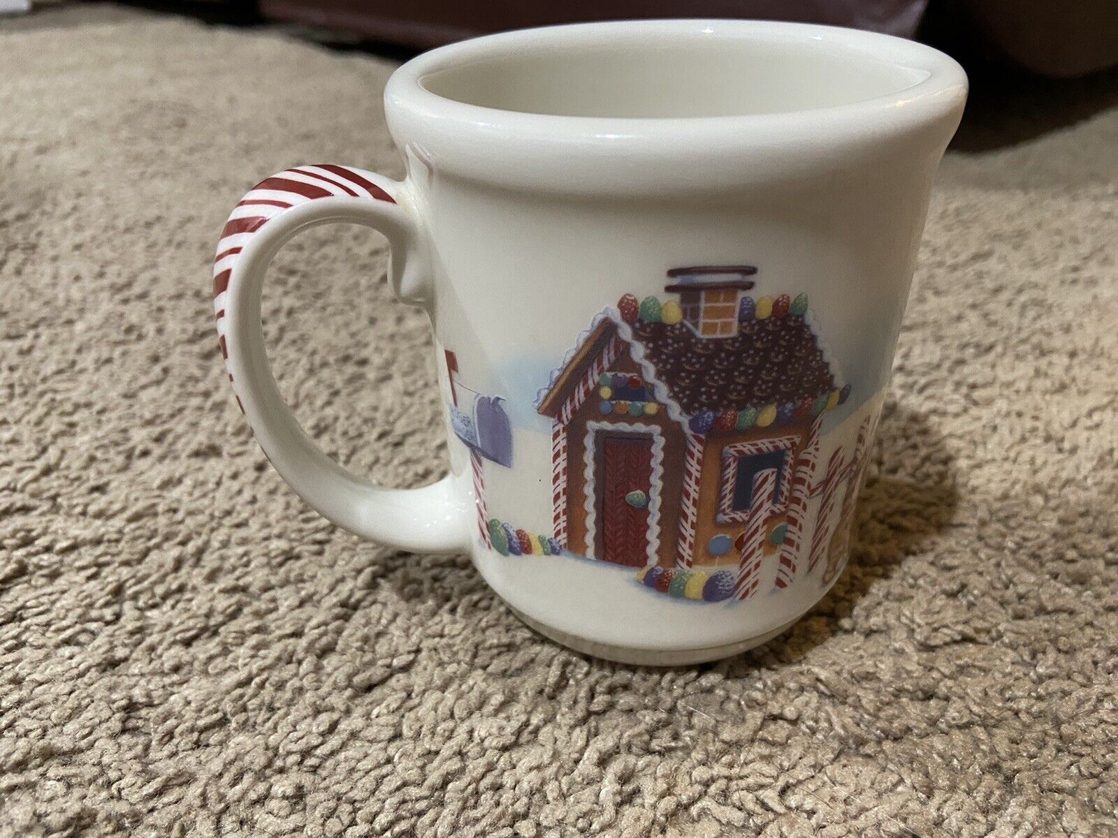 Longaberger Pottery Roger & Ginger Coffee Tea Cup Mug Vintage 2000 Holiday Xmas