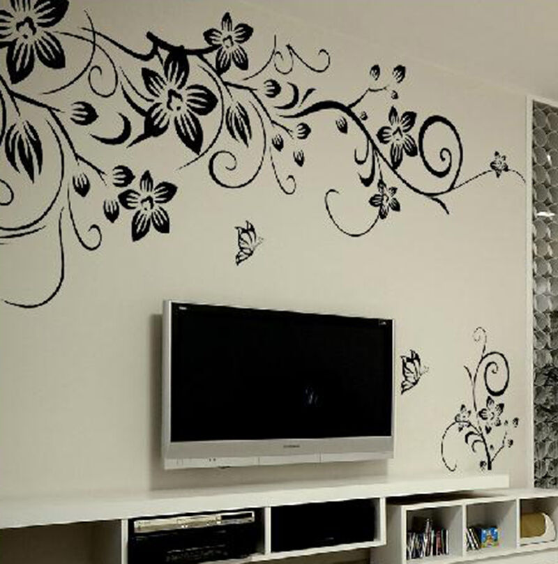 Flower Vine Removable Art Vinyl Quote Wall Stickers Decal Mural Home Room Decor