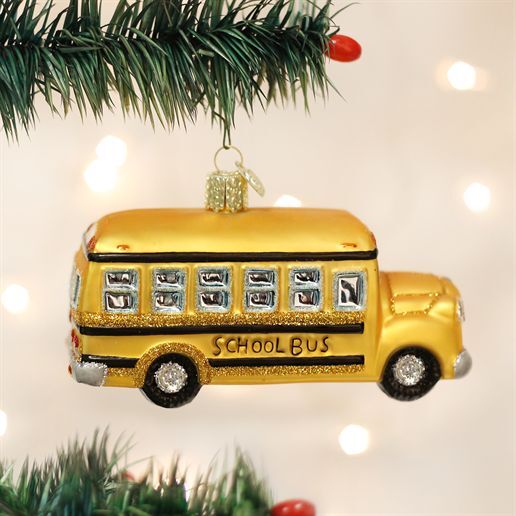 *School Bus* [46007] Old World Christmas Glass Ornament - NEW