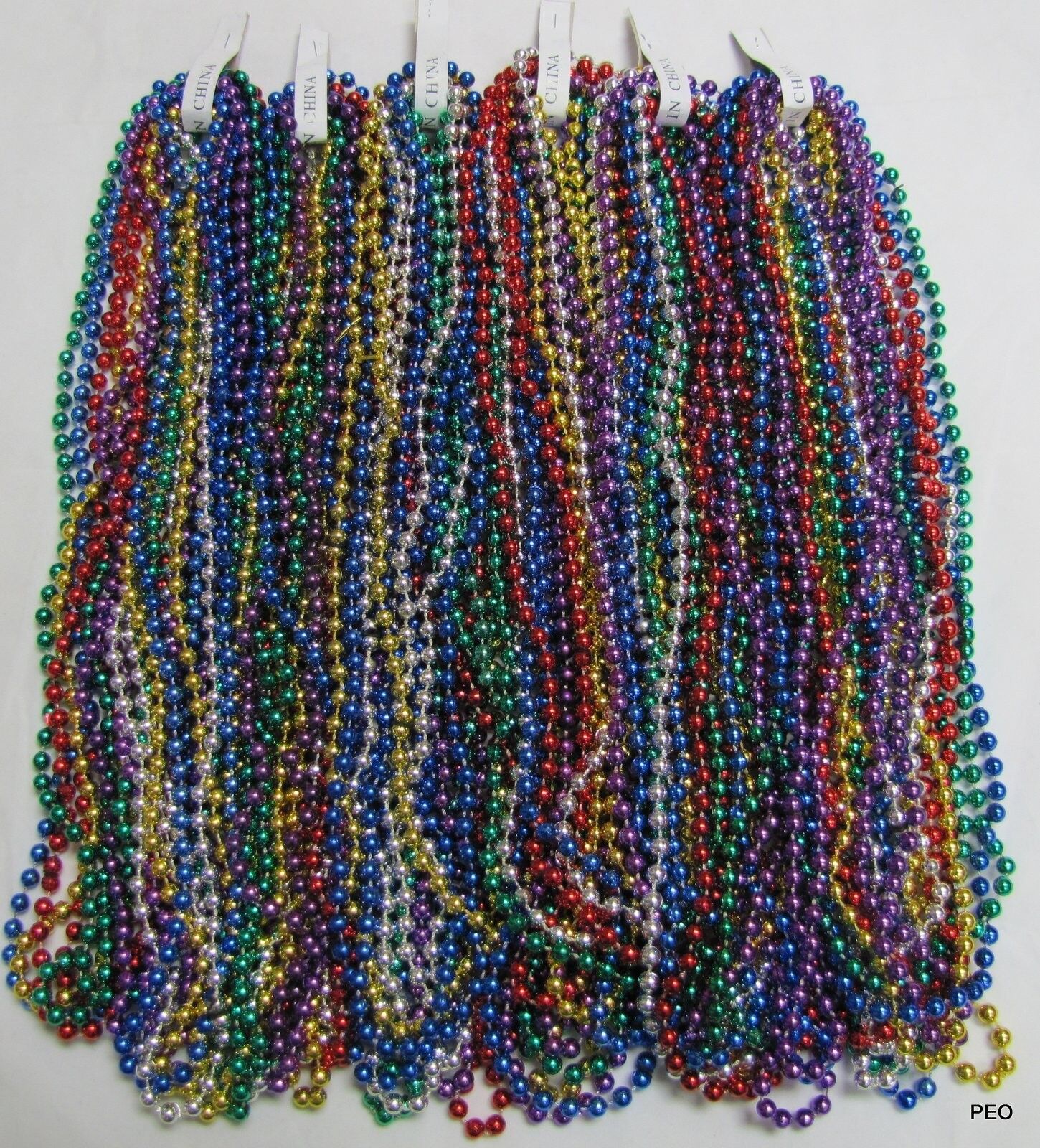 Mardi Gras Beads 60 dz Assort Color Bead 33 in Throw Spirit Necklace 720 Strands