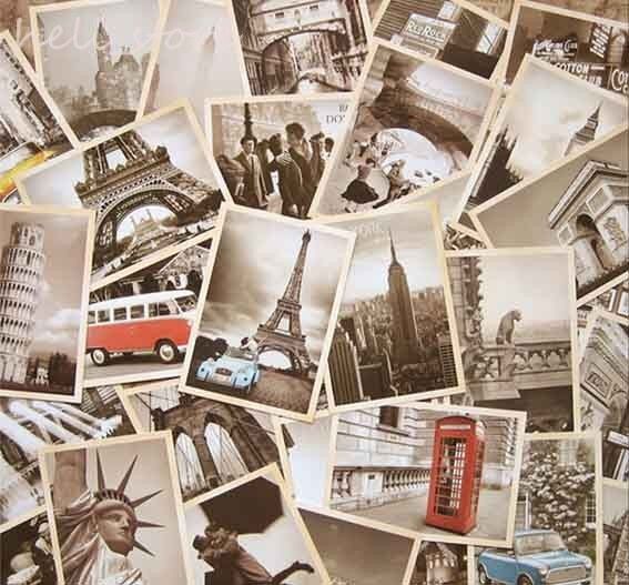US Europe Building Postcard Vintage Album Lot of 32 postcards Collections Old