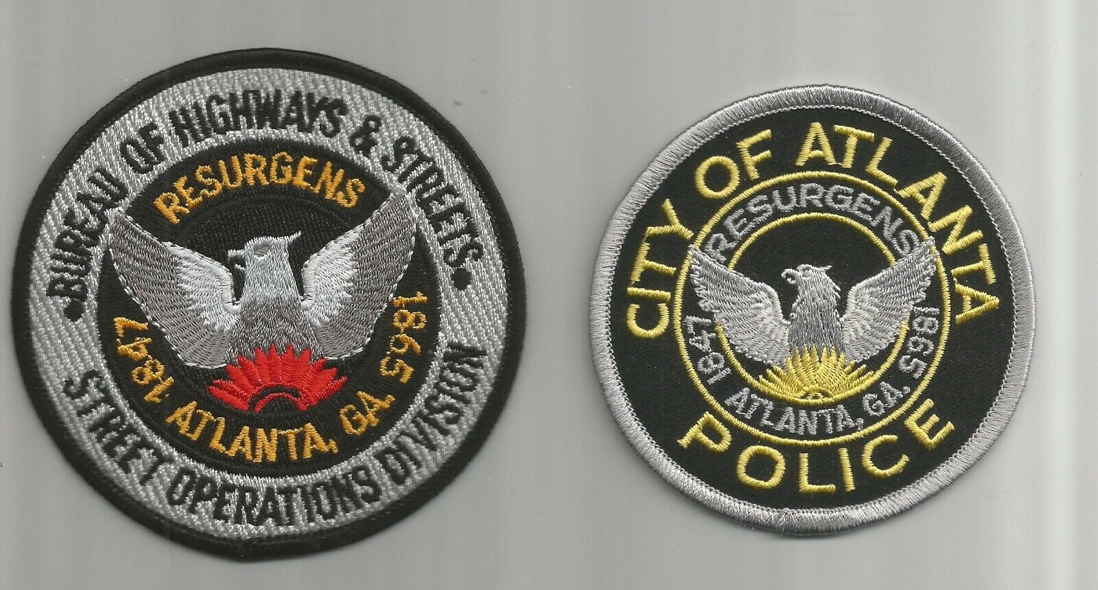 City of Atlanta Police & Bureau of Highways & Streets, Georgia     2 different 