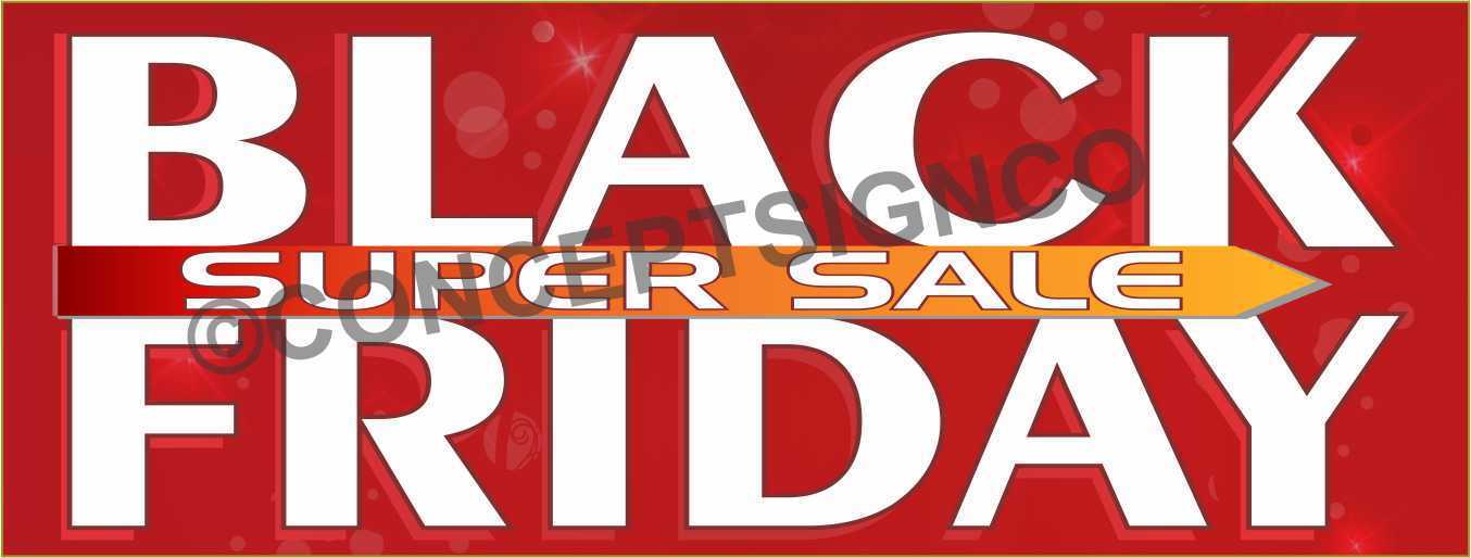 3\'x8\' BLACK FRIDAY SUPER SALE BANNER Outdoor Sign LARGE Store Sales Thanksgiving