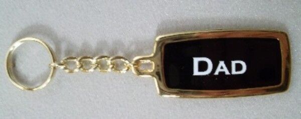 Dad Auto Keychain Ideal for Christmas or Father\'s Day Gold plate NEW
