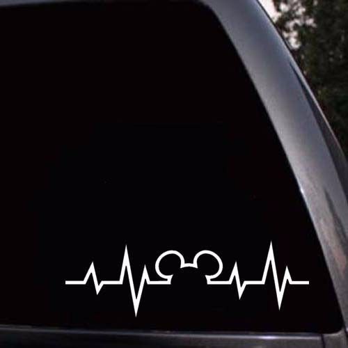 Mickey Mouse Heartbeat Disney Car Truck Window Vinyl Decal Sticker 