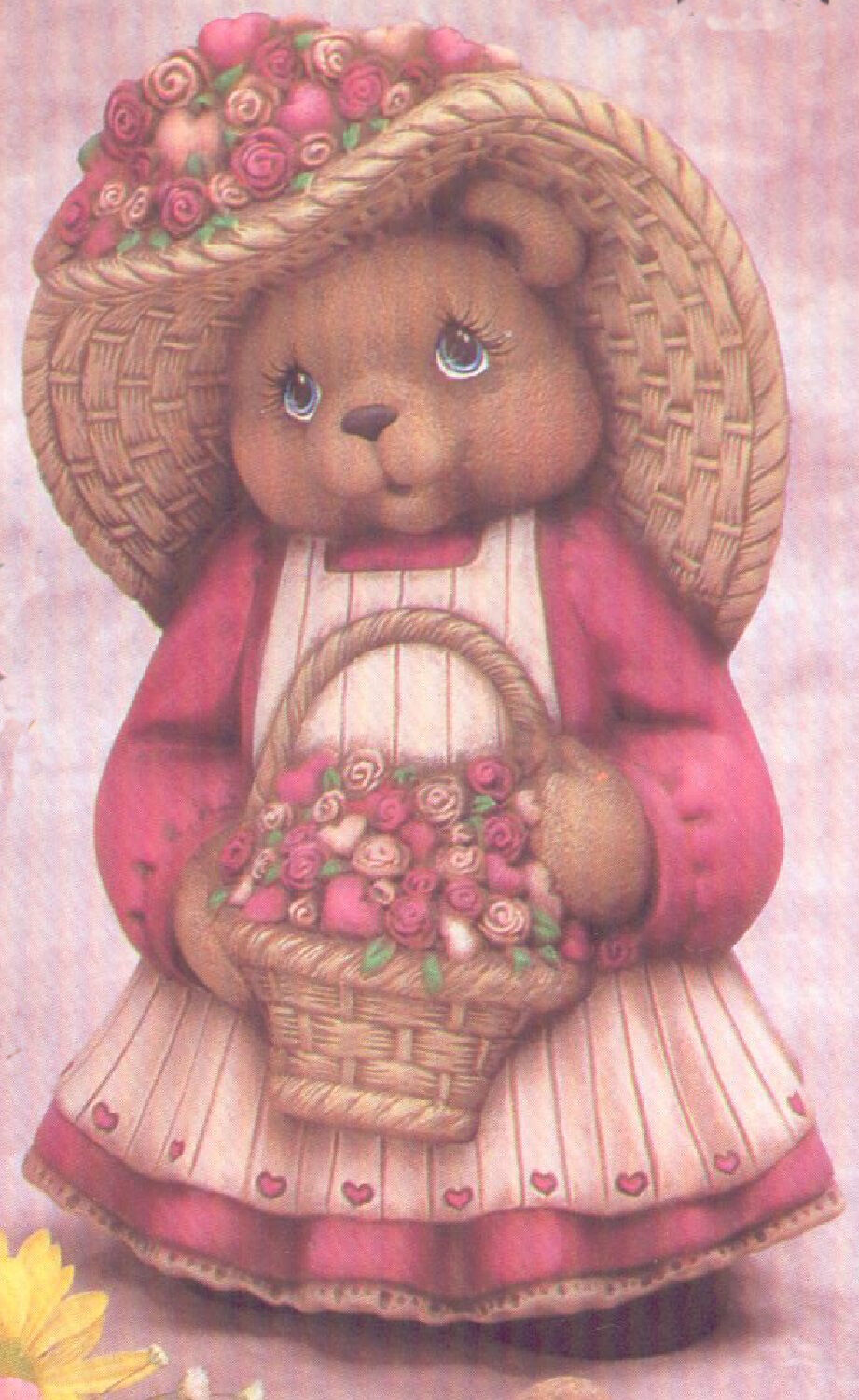 Ceramic Bisque Valentines Day Teddy Bear Girl U-Paint  Ready to Paint Unpainted