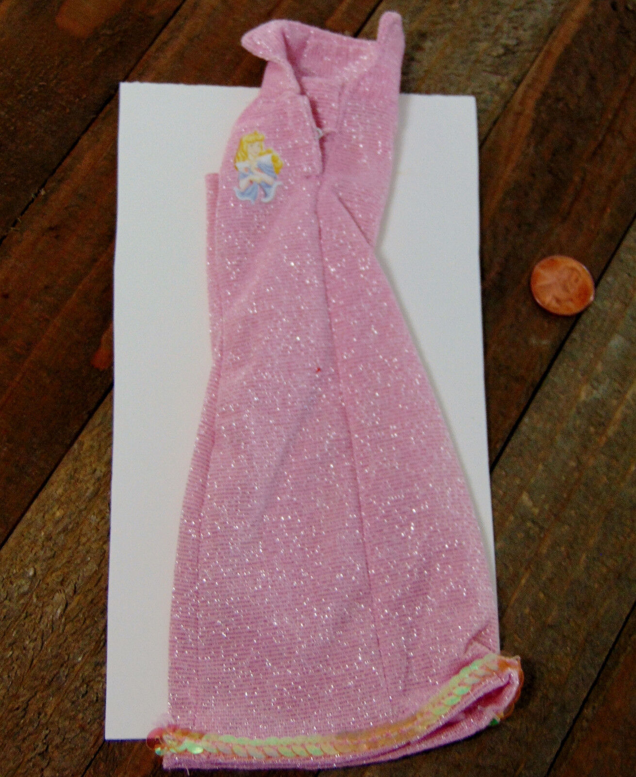 Disney Princess Aurora Sleeping Beauty Long Halter DRESS CLOTHES For BARBIE DOLL