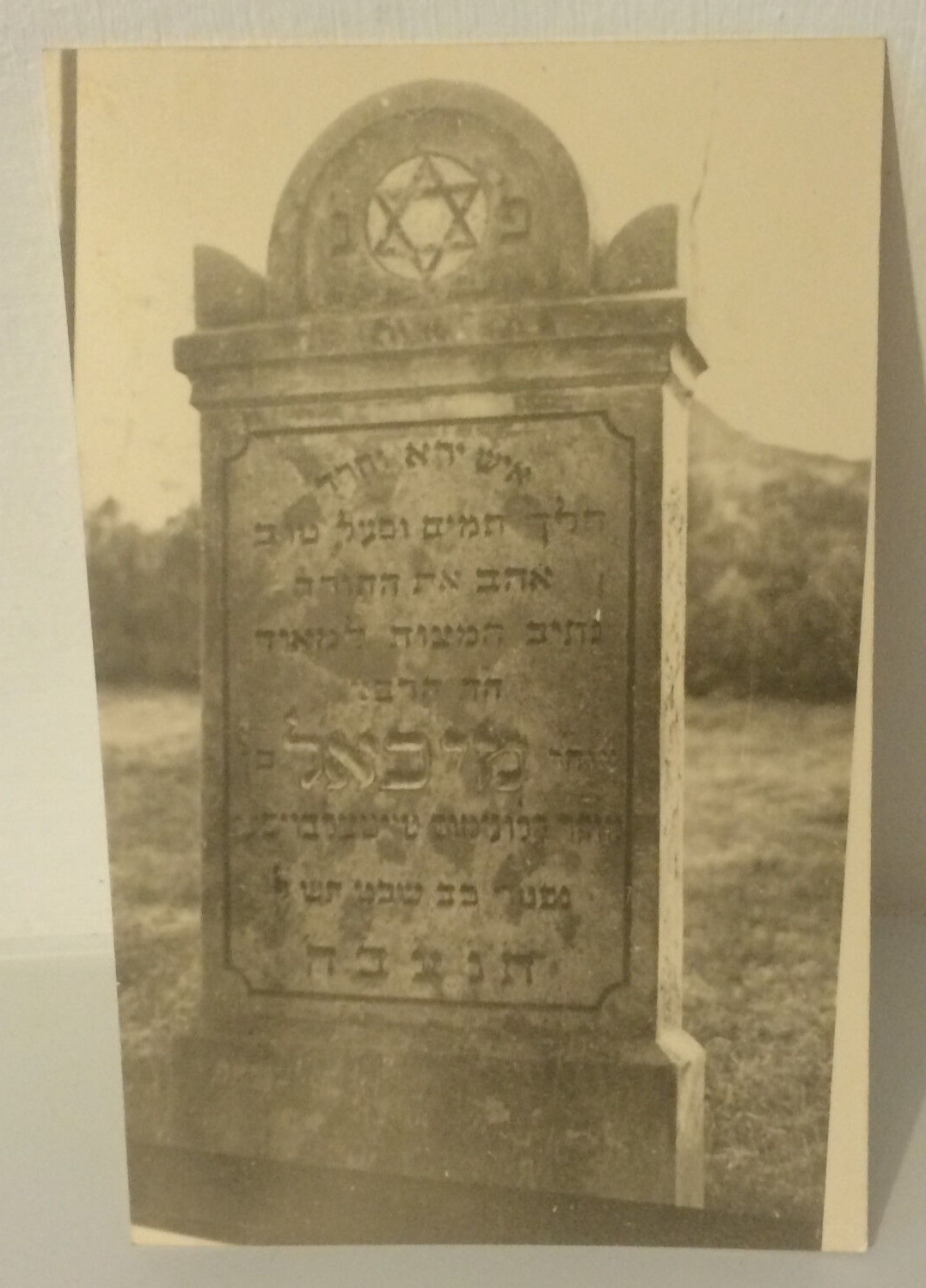 Judaica Jewish Hebrew An old picture or postcard Rabbi Jewish Rabbi Teitelbaum 