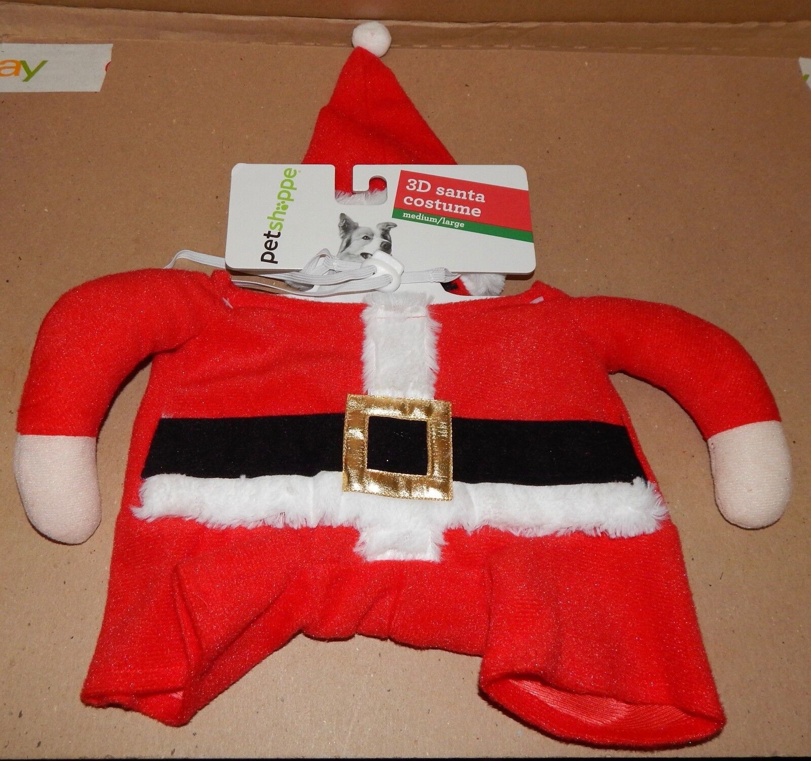 Christmas Dog Costume 3D Santa Claus Med To Large 20 To 35 Lbs 150W